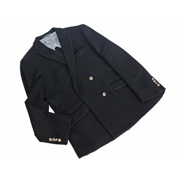 2017-18秋冬モデル 新品 stanley blacker スタンリーブラッカー 濃紺ネイビー系 デニム風ジャージ ダブル Ｗ ジャケット (AB/BB体) やや細め |  | 03