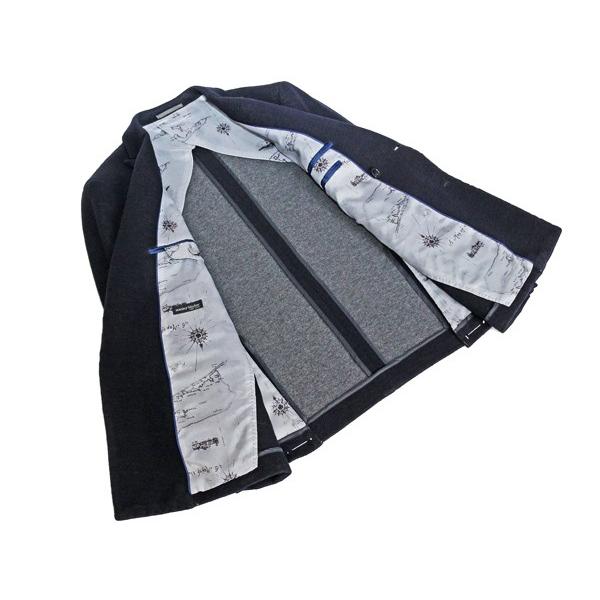 2017-18秋冬モデル 新品 stanley blacker スタンリーブラッカー 濃紺ネイビー系 デニム風ジャージ ダブル Ｗ ジャケット (AB/BB体) やや細め |  | 04