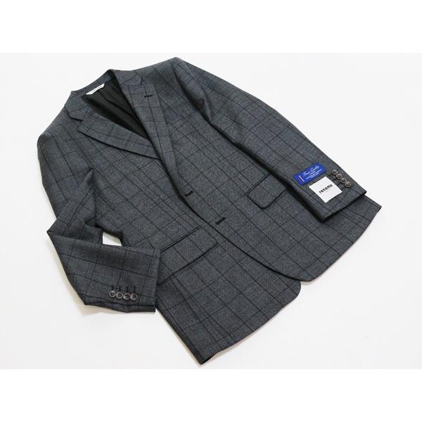 2017-18秋冬モデル renoma レノマ paris パリス やや濃いグレー杢 ウインドペン 綺麗め素材 2ボタンジャケット (AB/BB体) | renoma | 03