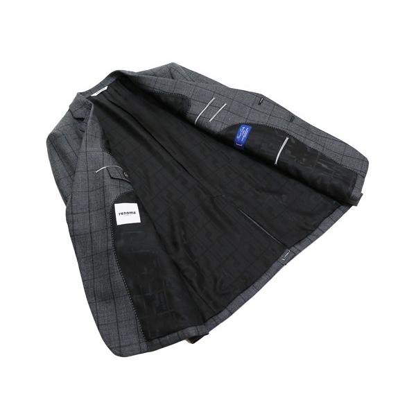 2017-18秋冬モデル renoma レノマ paris パリス やや濃いグレー杢 ウインドペン 綺麗め素材 2ボタンジャケット (AB/BB体) | renoma | 04