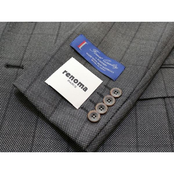 2017-18秋冬モデル renoma レノマ paris パリス やや濃いグレー杢 ウインドペン 綺麗め素材 2ボタンジャケット (AB/BB体) | renoma | 05