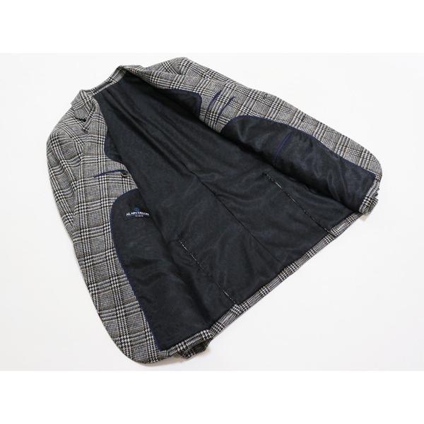 2017-18 秋冬新作 アランドロン ２色グレンチェック風 ウール生地に見えるジャージ素材 ２ボタンジャケット (AB/BB体) やや細め | アラン・ドロン | 05