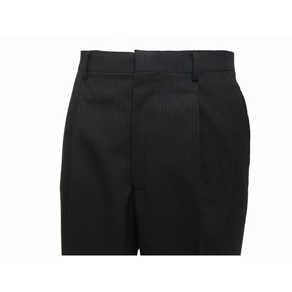 スーツ メンズ 2018 春夏 新品 ALAIN DELON アランドロン 黒ブラック織柄シャドーストライプ  2つボタン ビジネススーツ (AB/BB/E体) やや細め J09-2B | アラン・ドロン | 07