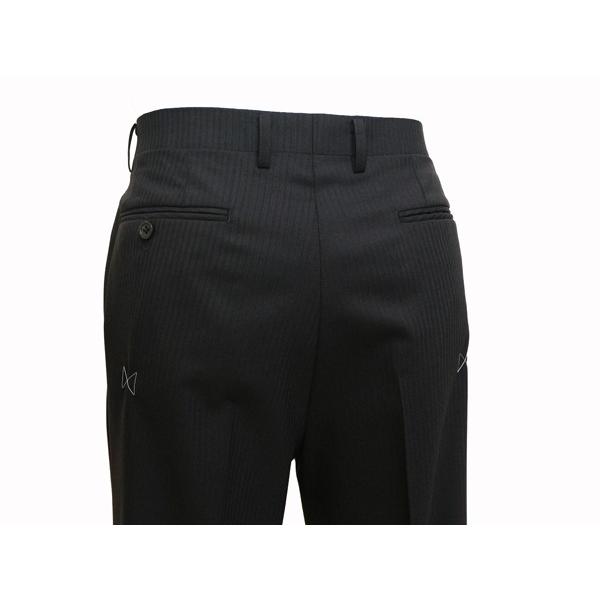 スーツ メンズ 2018 春夏 新品 ALAIN DELON アランドロン 黒ブラック織柄シャドーストライプ  2つボタン ビジネススーツ (AB/BB/E体) やや細め J09-2B | アラン・ドロン | 08