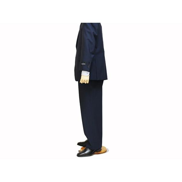 スーツ メンズ 2018 春夏 新品 ALAIN DELON アランドロン 濃紺ネイビー刷毛目 360度ストレッチ 2つボタン ビジネススーツ (BB/E体) やや細め J09-2B | アラン・ドロン | 03