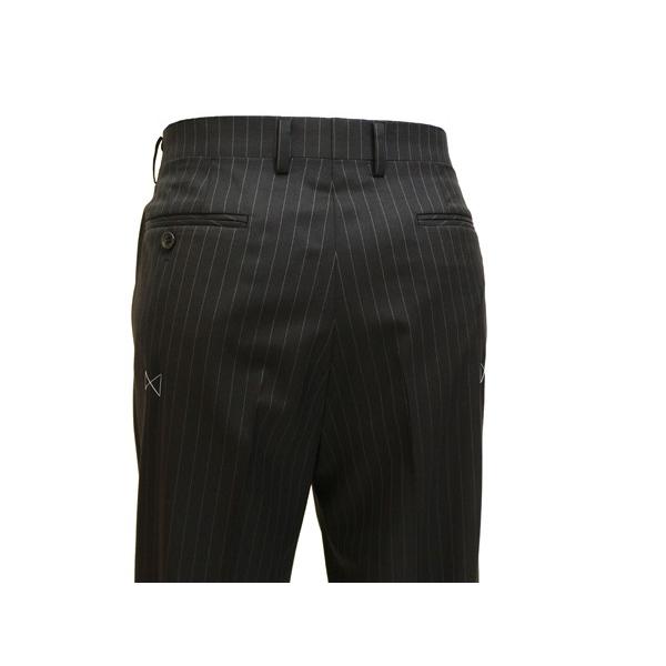 スーツ メンズ 2018 春夏 新品 ALAIN DELON アランドロン 黒ブラック 11.5mmストライプ 360度ストレッチ 2つボタン ビジネススーツ (AB/BB体) やや細め J09-2B | アラン・ドロン | 08