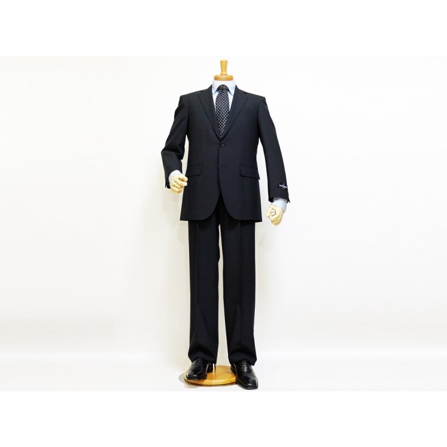 スーツ メンズ 春夏 新品 アランドロン 濃紺ネイビー無地 ナチュラル・ストレッチ 2つボタン ビジネススーツ (A/AB/BB体) やや細め J09-2B | アラン・ドロン | 02