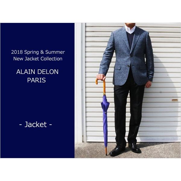 ジャケット テーラード ブレザー 2018 春夏新作 アランドロン 爽快な麻ライク ナチュラルストレッチ素材 シワになり難い ビジネスジャケット (A/AB/BB体) | アラン・ドロン | 01