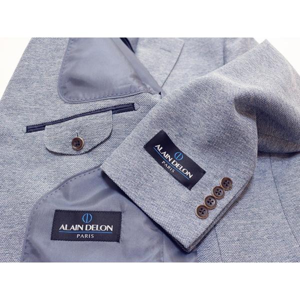 ジャケット テーラード ブレザー 2018 春夏新作 アランドロン 爽快な麻ライク ナチュラルストレッチ素材 シワになり難い ビジネスジャケット (A/AB/BB体) | アラン・ドロン | 06