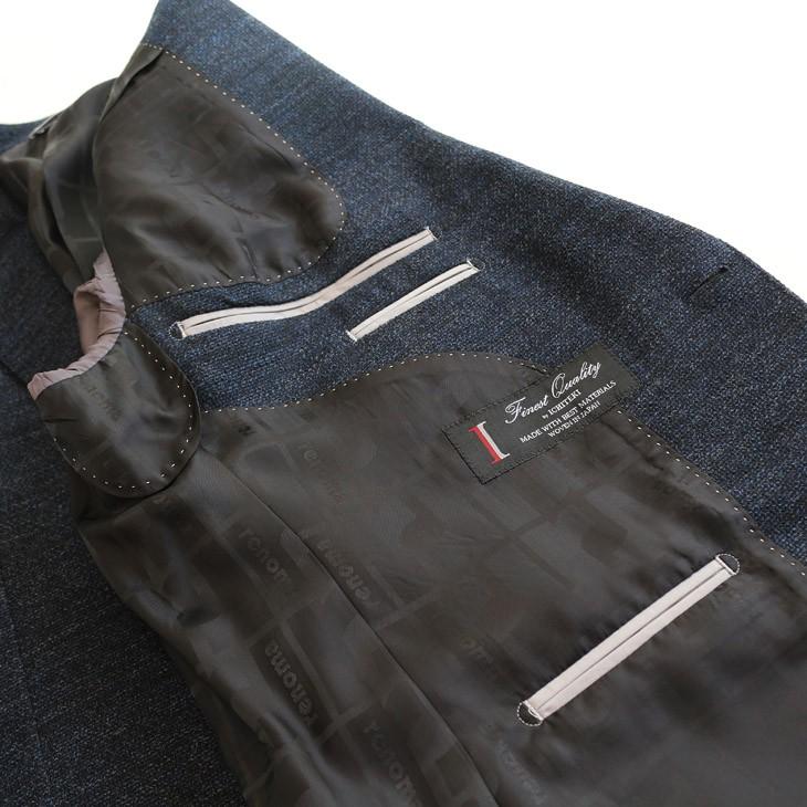 ジャケット テーラード ブレザー 2018-19 秋冬新作 renoma レノマ paris パリス 濃紺ネイビー杢 無地系 ニット素材 ジャケット (AB/BB体) やや細め | renoma | 11