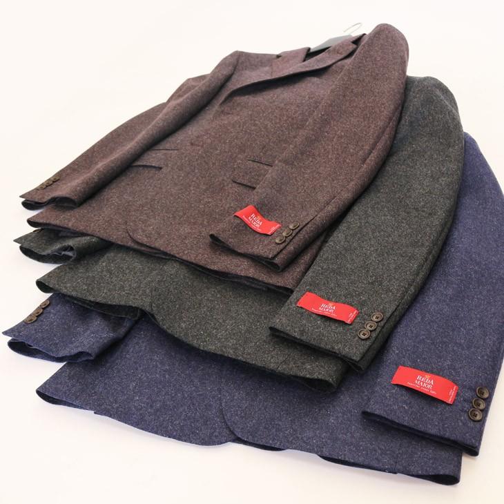 ジャケット テーラード ブレザー 新品 秋冬 新品 REDA Super150s ベイクドカラー 無地系杢３色 2つボタン ビジネスジャケット (AB/BB体) やや細め |  | 02