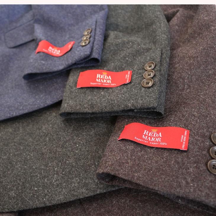 ジャケット テーラード ブレザー 新品 秋冬 新品 REDA Super150s ベイクドカラー 無地系杢３色 2つボタン ビジネスジャケット (AB/BB体) やや細め |  | 03