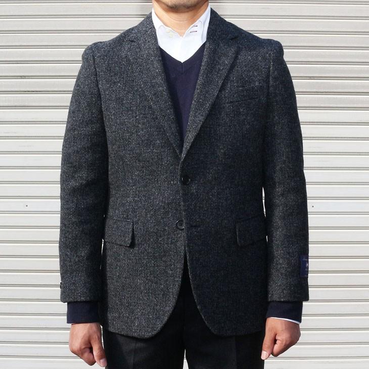 ジャケット テーラード ブレザー 秋冬 新品 英国 MOON ムーン ツイード 灰グレー無地系杢 2つボタン ジャケット (AB/BB体) やや細め |  | 05