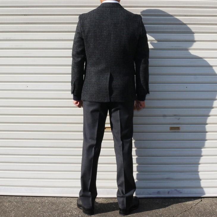 ジャケット テーラード ブレザー 秋冬 新品 英国 MOON ムーン ツイード 灰グレー ぼんやりチェック 2つボタン ジャケット (AB/BB体) やや細め |  | 04