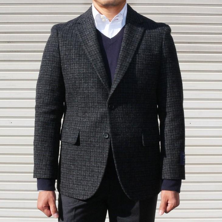 ジャケット テーラード ブレザー 秋冬 新品 英国 MOON ムーン ツイード 灰グレー ぼんやりチェック 2つボタン ジャケット (AB/BB体) やや細め |  | 05