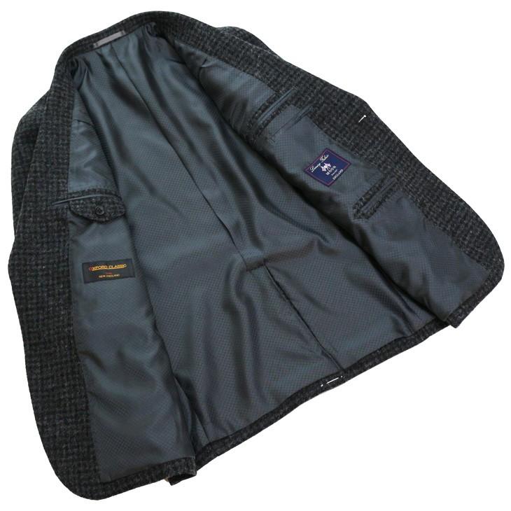 ジャケット テーラード ブレザー 秋冬 新品 英国 MOON ムーン ツイード 灰グレー ぼんやりチェック 2つボタン ジャケット (AB/BB体) やや細め |  | 07