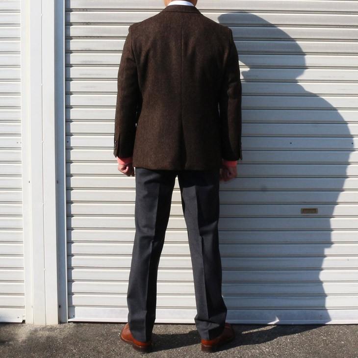 ジャケット テーラード ブレザー 2018-19 新作秋冬 新品 英国 MOON ムーン ツイード 茶ブラウン杢 ヘリンボーン 2つボタン ジャケット (AB/BB体) やや細め |  | 05