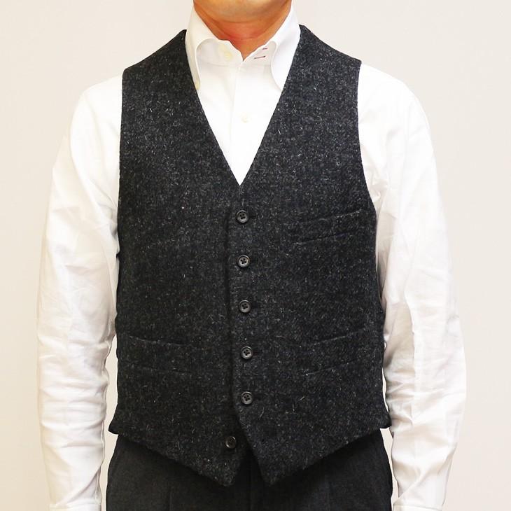 ハリスツイード Harris Tweed ベスト ジレ 2018-19 新作秋冬 オッドベスト 英国生地 選べる新色全３カラー | Harriss | 08