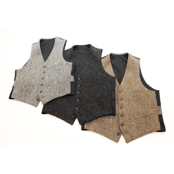 ハリスツイード Harris Tweed ベスト ジレ 2018-19 新作秋冬 オッドベスト 英国生地 選べる新色全３カラー | Harriss | 09