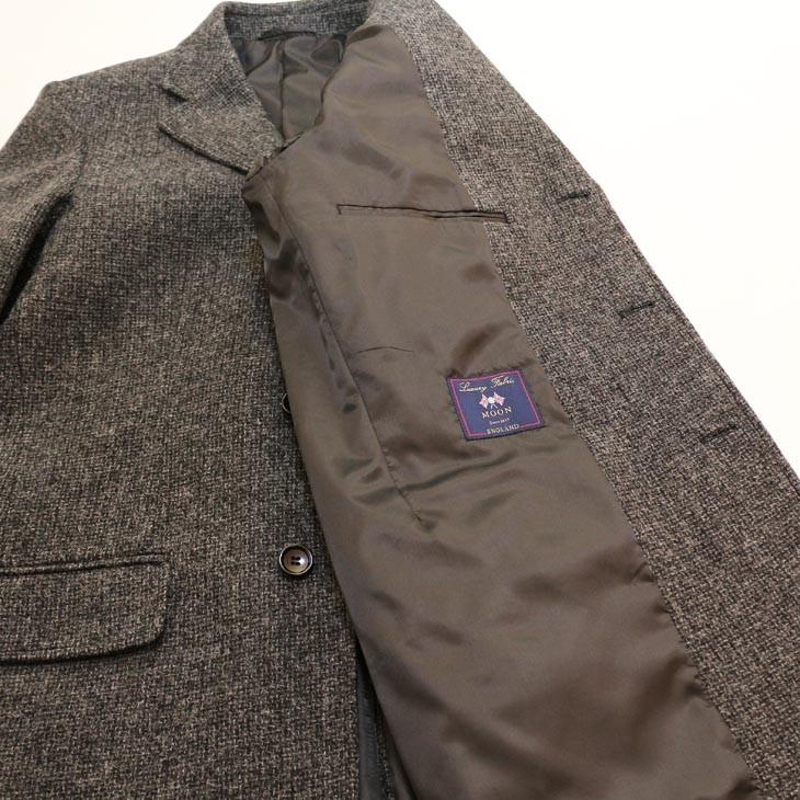 ツイード メンズ チェスターコート 新品秋冬 英国 MOON ムーン TWEED 灰グレー杢 無地系 シングル 3つボタン チェスターコート |  | 10