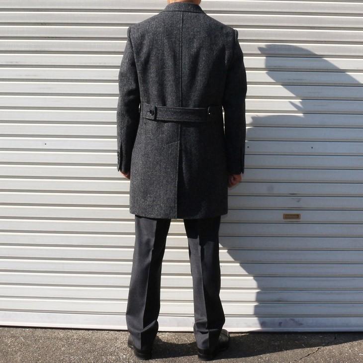 ツイード メンズ チェスターコート 新品秋冬 英国 MOON ムーン TWEED 灰グレー杢 無地系 シングル 3つボタン チェスターコート |  | 04