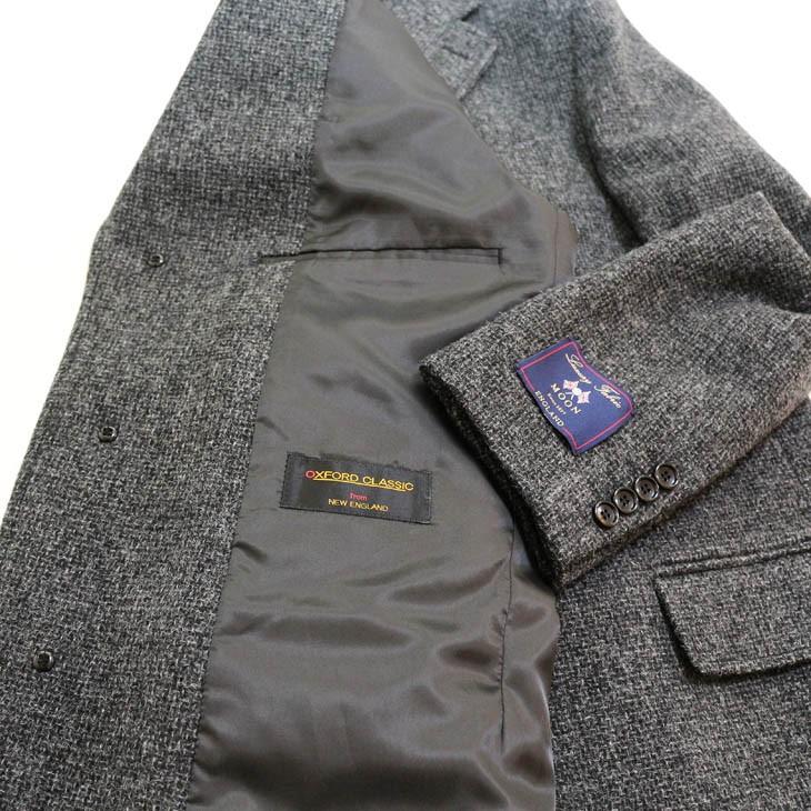 ツイード メンズ チェスターコート 新品秋冬 英国 MOON ムーン TWEED 灰グレー杢 無地系 シングル 3つボタン チェスターコート |  | 09