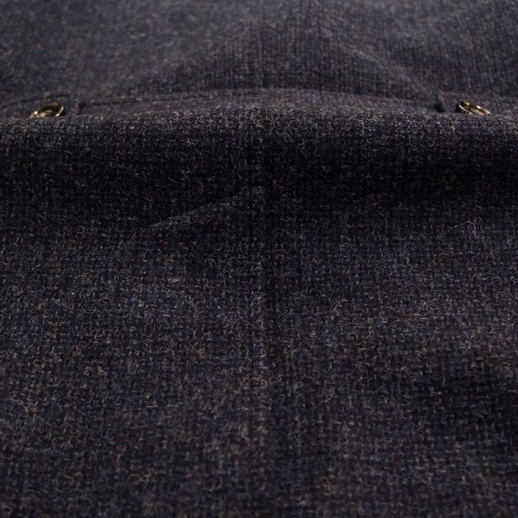 ツイード メンズ チェスターコート 2018-19 新作秋冬 英国 MOON ムーン TWEED ネイビーブルー杢 無地系 シングル 3つボタン チェスターコート |  | 10