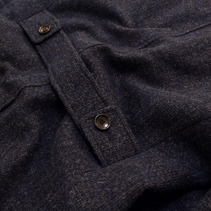 ツイード メンズ チェスターコート 2018-19 新作秋冬 英国 MOON ムーン TWEED ネイビーブルー杢 無地系 シングル 3つボタン チェスターコート |  | 11