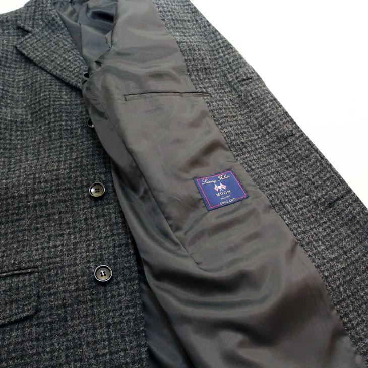ツイード メンズ チェスターコート 新品秋冬 英国 MOON ムーン TWEED 灰グレー杢 チェック小柄 シングル 3つボタン チェスターコート |  | 10