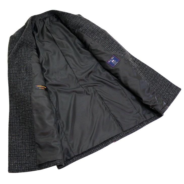 ツイード メンズ チェスターコート 新品秋冬 英国 MOON ムーン TWEED 灰グレー杢 チェック小柄 シングル 3つボタン チェスターコート |  | 07