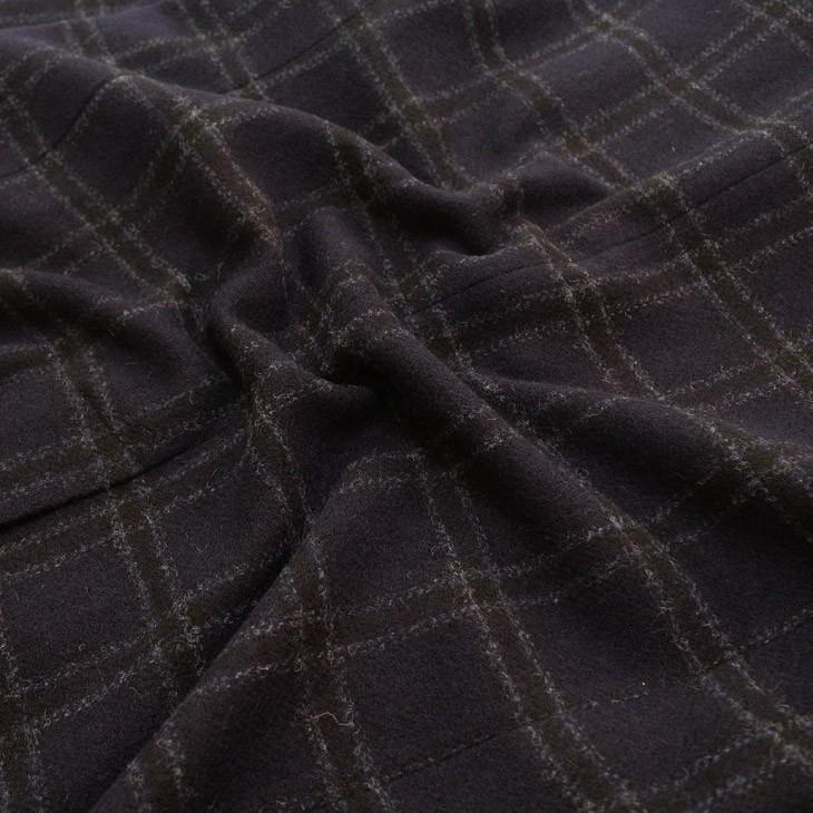 ツイード メンズ ステンカラーコート 新品秋冬 英国 MOON ムーン TWEED ネイビー大柄チェック ステンカラーコート |  | 12