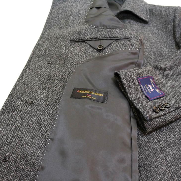 ツイード メンズ ステンカラーコート 新品 秋冬 英国 MOON ムーン TWEED 灰グレー 杉綾織 ヘリンボーン ステンカラーコート |  | 10