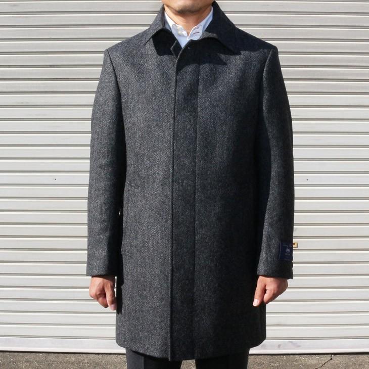 ツイード メンズ ステンカラーコート 新品 秋冬 英国 MOON ムーン TWEED 灰グレー 杉綾織 ヘリンボーン ステンカラーコート |  | 05