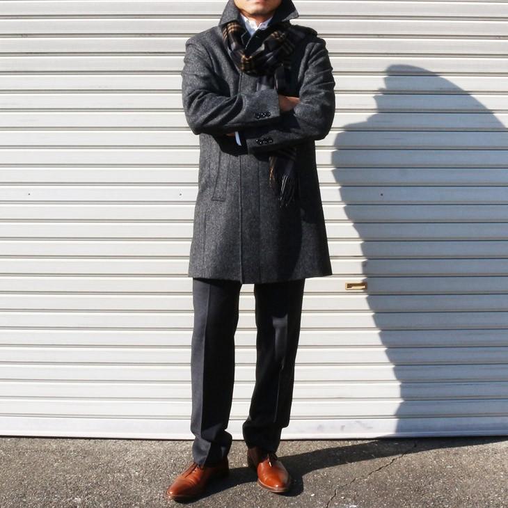 ツイード メンズ ステンカラーコート 新品 秋冬 英国 MOON ムーン TWEED 灰グレー 杉綾織 ヘリンボーン ステンカラーコート |  | 07