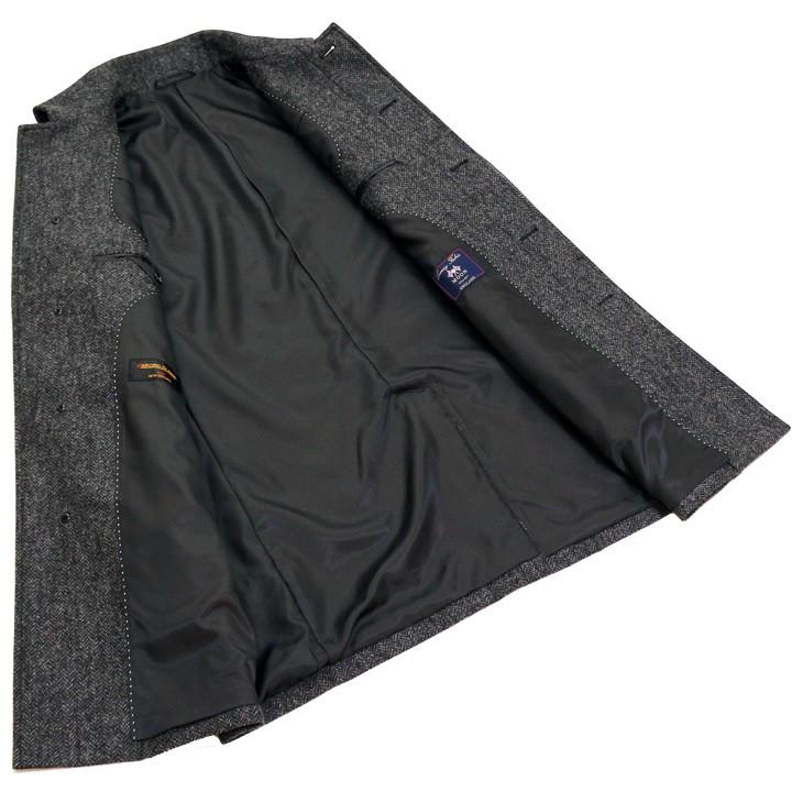 ツイード メンズ ステンカラーコート 新品 秋冬 英国 MOON ムーン TWEED 灰グレー 杉綾織 ヘリンボーン ステンカラーコート |  | 08
