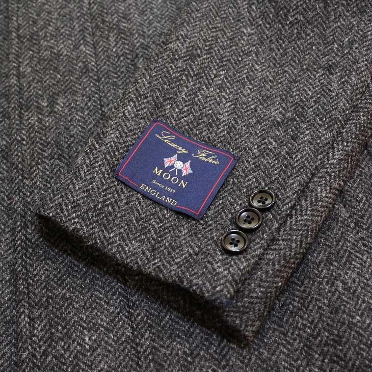 ツイード メンズ ステンカラーコート 新品 秋冬 英国 MOON ムーン TWEED 灰グレー 杉綾織 ヘリンボーン ステンカラーコート |  | 09
