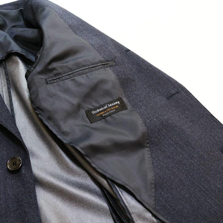 メンズ チェスターコート 2018-19 新作秋冬 ficce フィッチェ 濃紺ネイビー無地系杢 デニム風 クラシコ系 スリム系 ３ボタン段返り シングルチェスターコート |  | 12