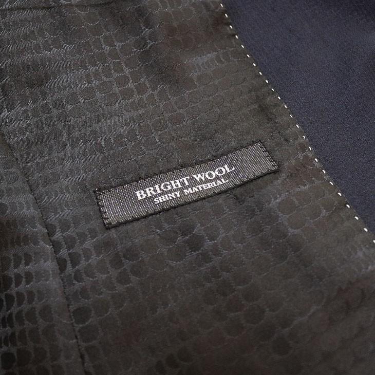 スーツ メンズ 新品 春夏 FICCE フィッチェ 濃紺ネイビー 小織柄 スリーピース （ベスト付き） 2つボタン ナロー系 スリム スーツ  (A/AB/BB体)  fic-400 | FICCE | 12