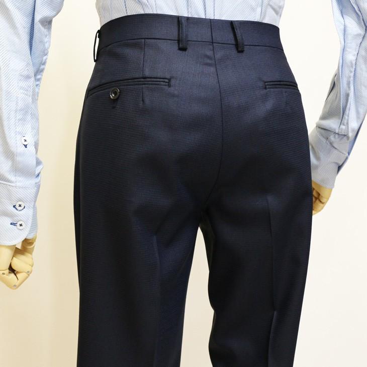 スーツ メンズ 新品 春夏 FICCE フィッチェ 濃紺ネイビー 小織柄 スリーピース （ベスト付き） 2つボタン ナロー系 スリム スーツ  (A/AB/BB体)  fic-400 | FICCE | 08