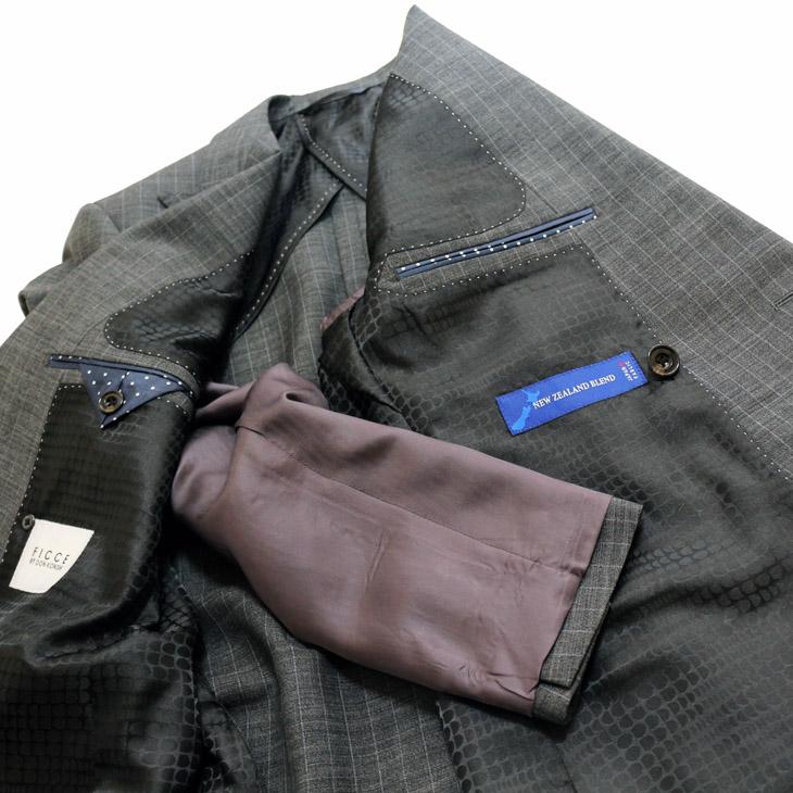 FICCE ダブルスーツ メンズ 春夏 新品 フィッチェ 灰グレー杢 FICCE ダブルスーツ メンズ 春夏 新品 フィッチェ 灰グレー杢