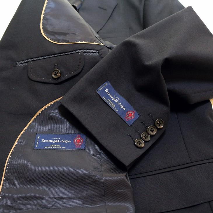 超特価 スーツ メンズ 新品 春夏 エルメネジルドゼニア 濃紺ネイビー無地 2つボタン ビジネス スーツ (A/AB/BB体) やや細め J09-2B | ZEGNA | 08