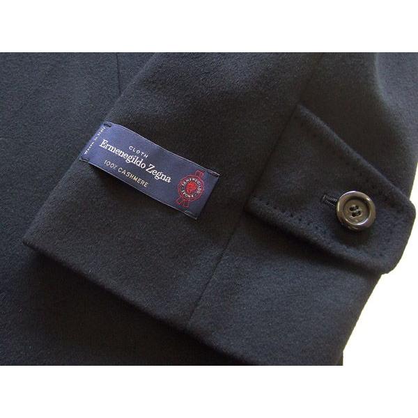秋冬モデル新品 Ermenegildo Zegna/エルメネジルドゼニア100％カシミア「国内オーダー工場仕立」ネイビー濃紺ステンカラーロングコート blue | ZEGNA | 05