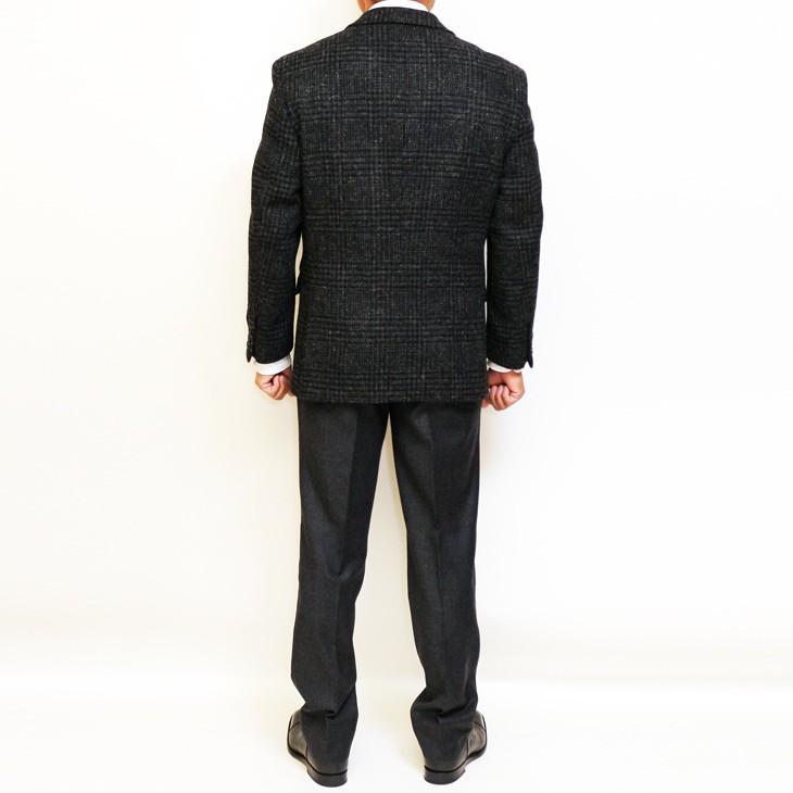 ジャケット テーラード ブレザー ハリスツイード 秋冬 新品 英国  Harris Tweed 濃灰 チャコールグレー 杢 チェック 格子柄  (AB/BB体) NT01-2B | HARRIS TWEED | 05