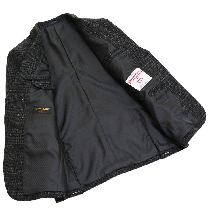 ジャケット テーラード ブレザー ハリスツイード 秋冬 新品 英国  Harris Tweed 濃灰 チャコールグレー 杢 チェック 格子柄  (AB/BB体) NT01-2B | HARRIS TWEED | 06