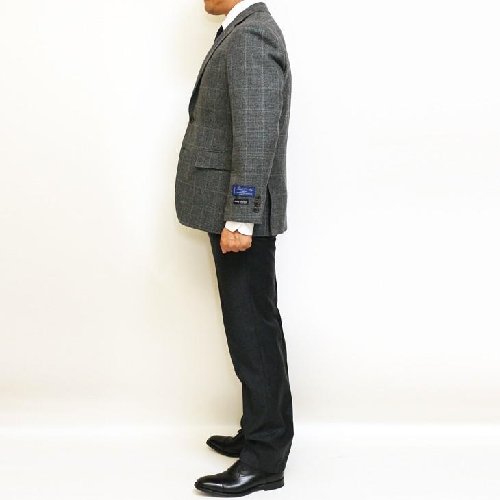 ジャケット テーラード ブレザー 秋冬 新品 スタンリーブラッカー 灰グレー杢 ウインドペン ナチュラル・ストレッチ ２つボタン ジャケット (AB/BB体) |  | 05