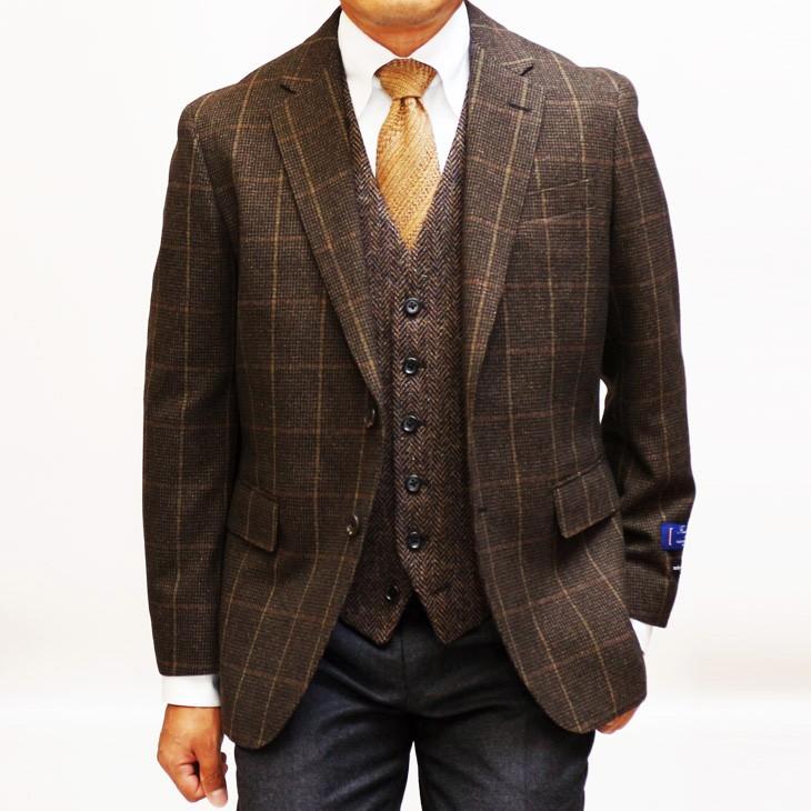 ジャケット テーラード ブレザー 秋冬 新品 スタンリーブラッカー やや茶ブラウン勝ちなモスグリーン ２つボタン ジャケット (AB/BB体) |  | 02