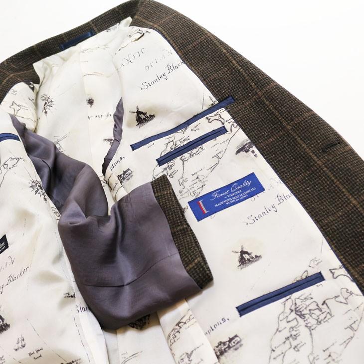 ジャケット テーラード ブレザー 秋冬 新品 スタンリーブラッカー やや茶ブラウン勝ちなモスグリーン ２つボタン ジャケット (AB/BB体) |  | 07