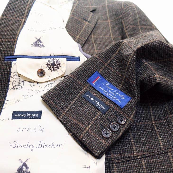 ジャケット テーラード ブレザー 秋冬 新品 スタンリーブラッカー やや茶ブラウン勝ちなモスグリーン ２つボタン ジャケット (AB/BB体) |  | 08