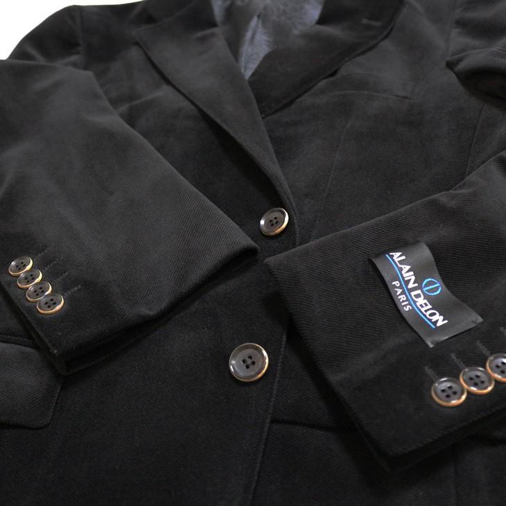 ジャケット テーラード ブレザー 新品 秋冬 アランドロン 別珍 ベルベット 黒ブラック 濃紺ネイビー 無地 2つボタン ジャケット (AB/BB/E体) | アラン・ドロン | 12