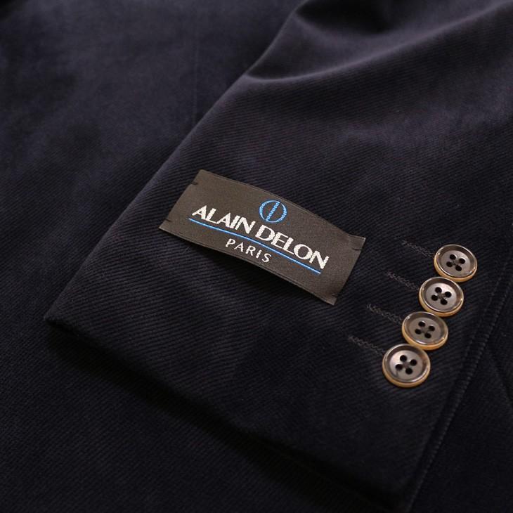 ジャケット テーラード ブレザー 新品 秋冬 アランドロン 別珍 ベルベット 黒ブラック 濃紺ネイビー 無地 2つボタン ジャケット (AB/BB/E体) | アラン・ドロン | 14